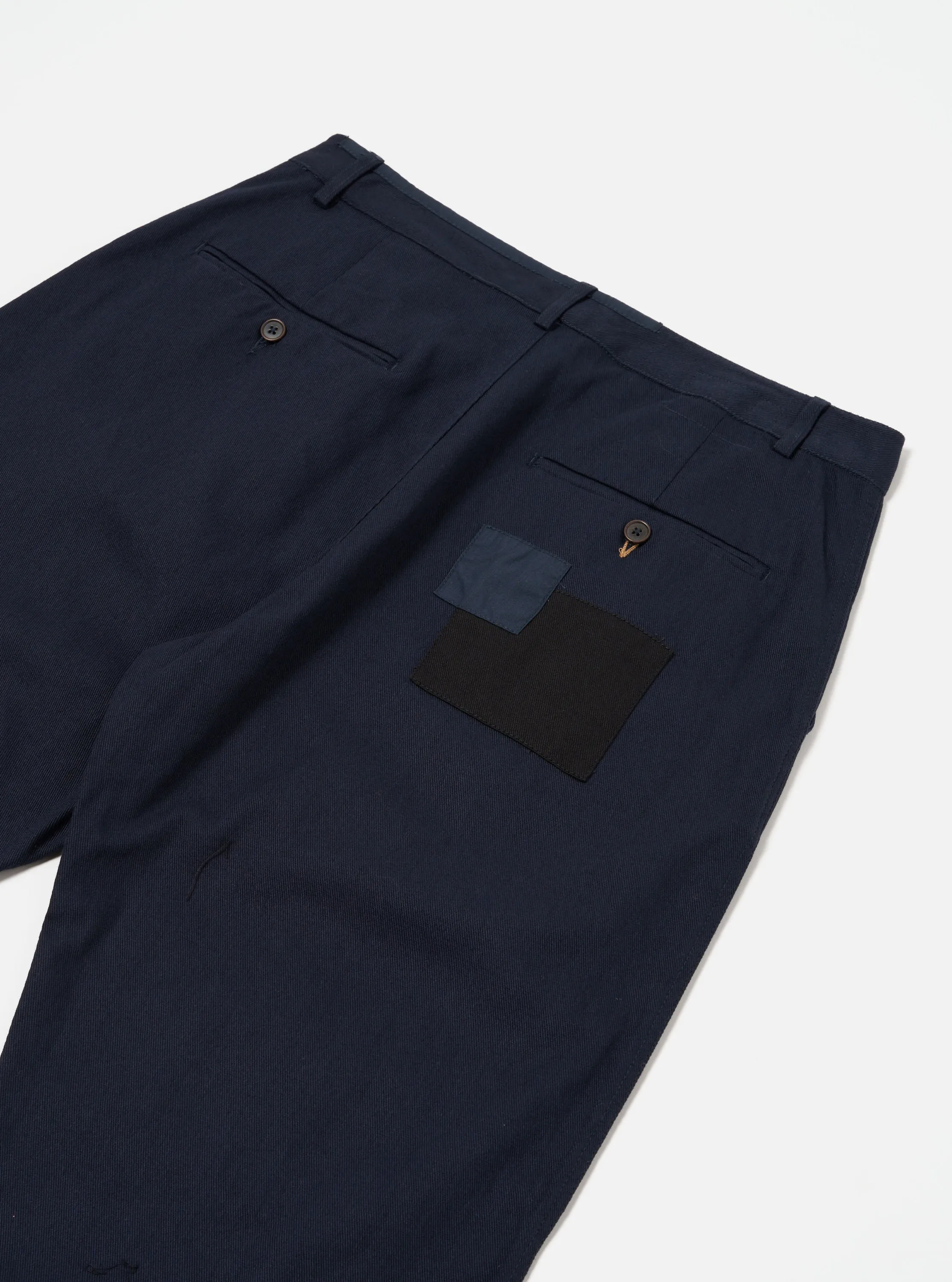 Universal Works Patched Super Chino in Navy Works Twill Mix