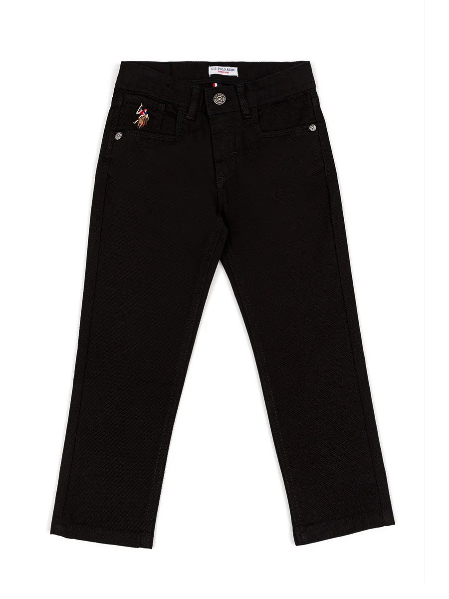 U.S. Polo Assn. Boys  Chino Black VR046 USPCH098