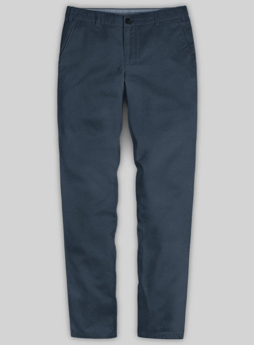 Washed Blue Stretch Chino Pants