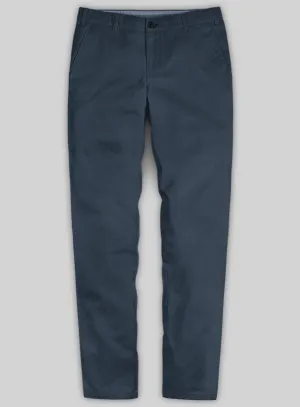 Washed Blue Stretch Chino Pants