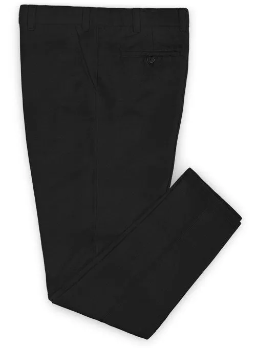 Washed Stretch Summer Black Chino Pants