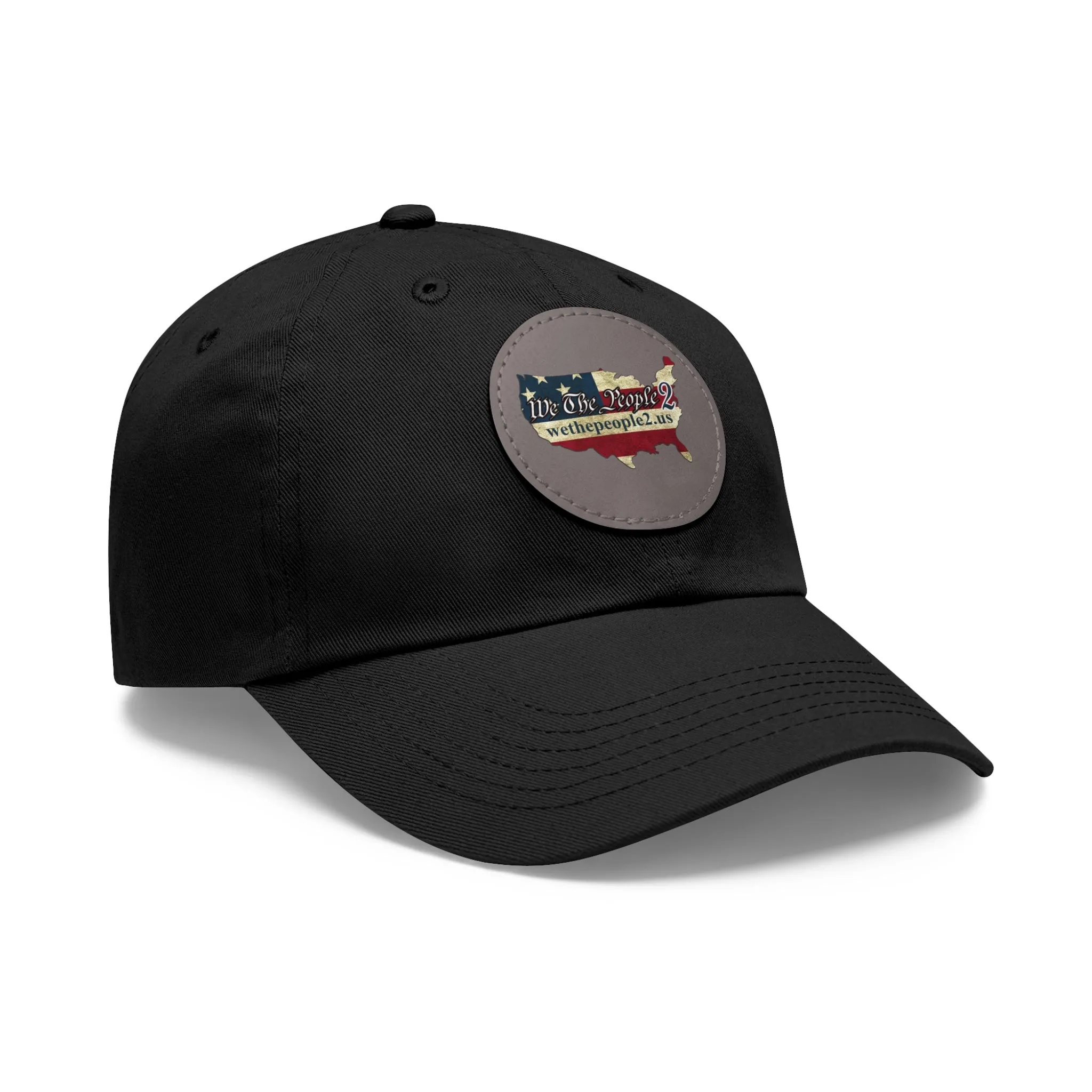 We The People 2 Hat with Leather Patch (Round)