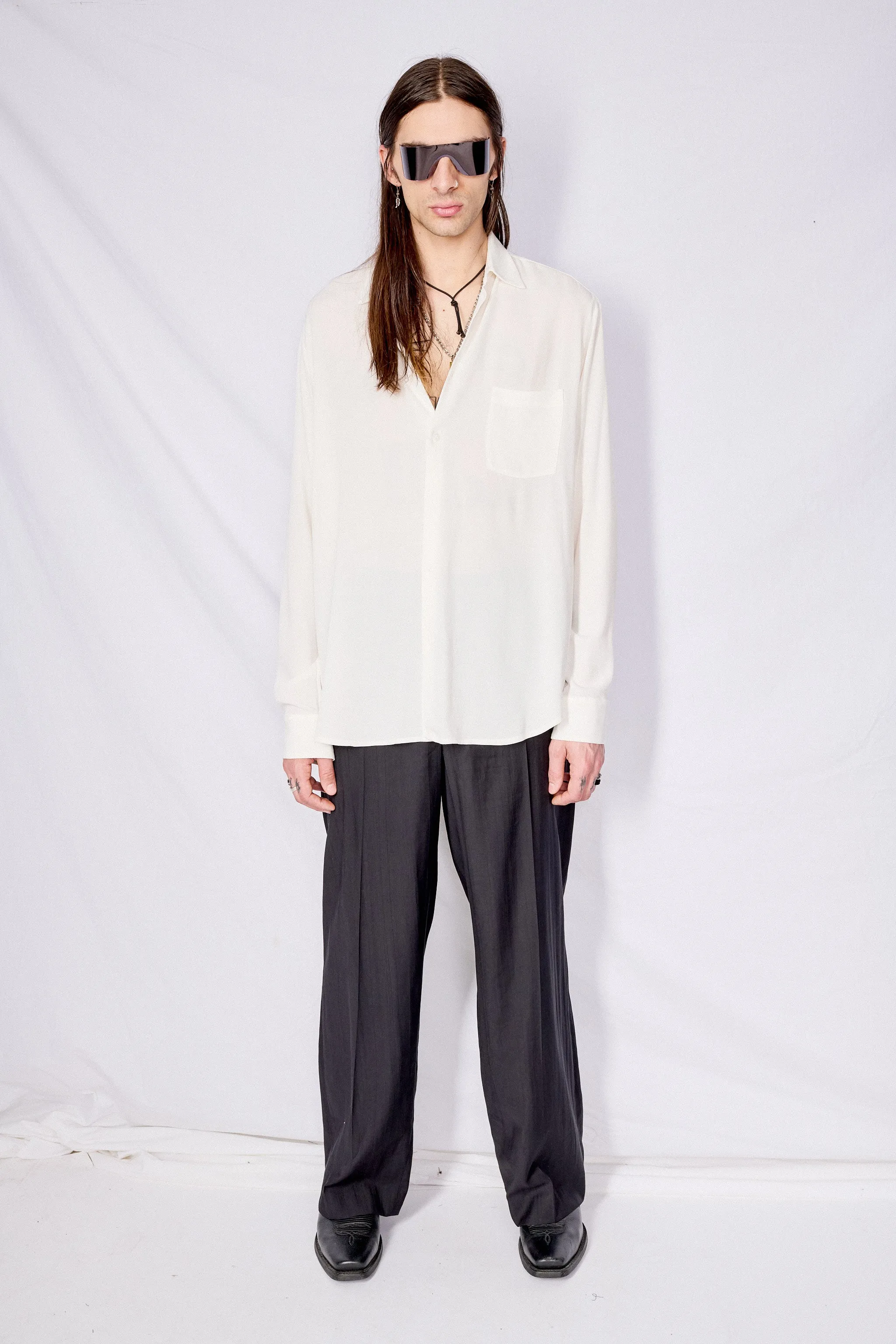 White Tencel Classic Shirt