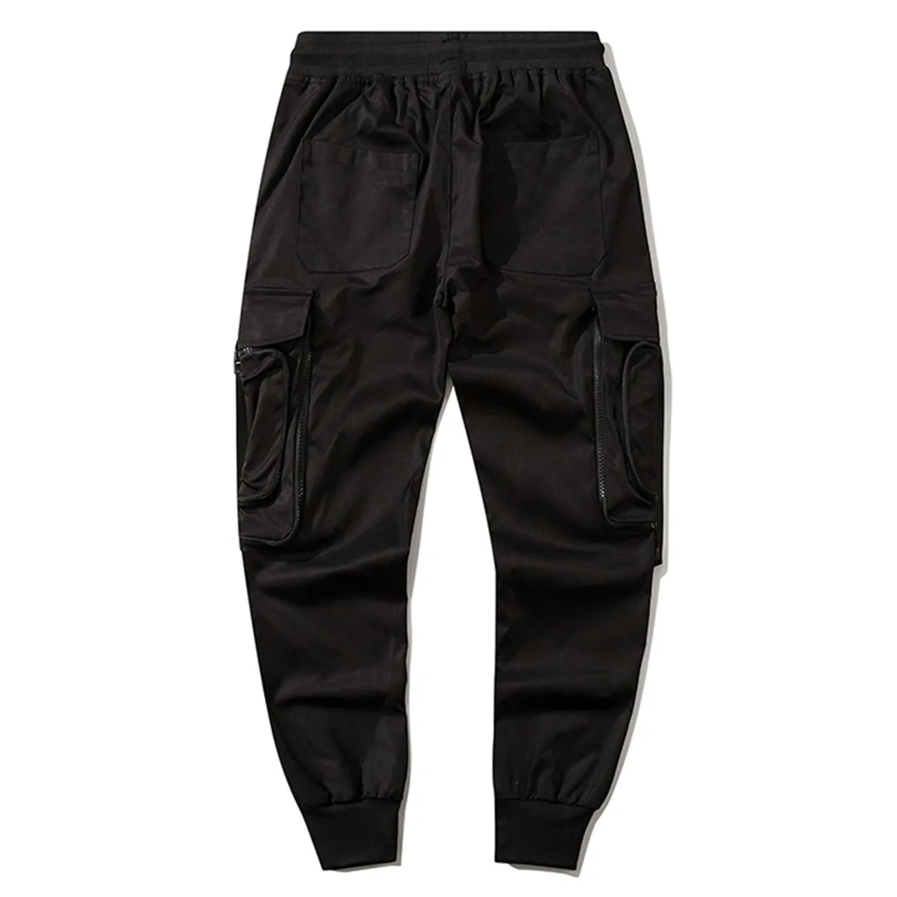 WLS Techwear Ribbons Zipper Pockets Cargo Pants