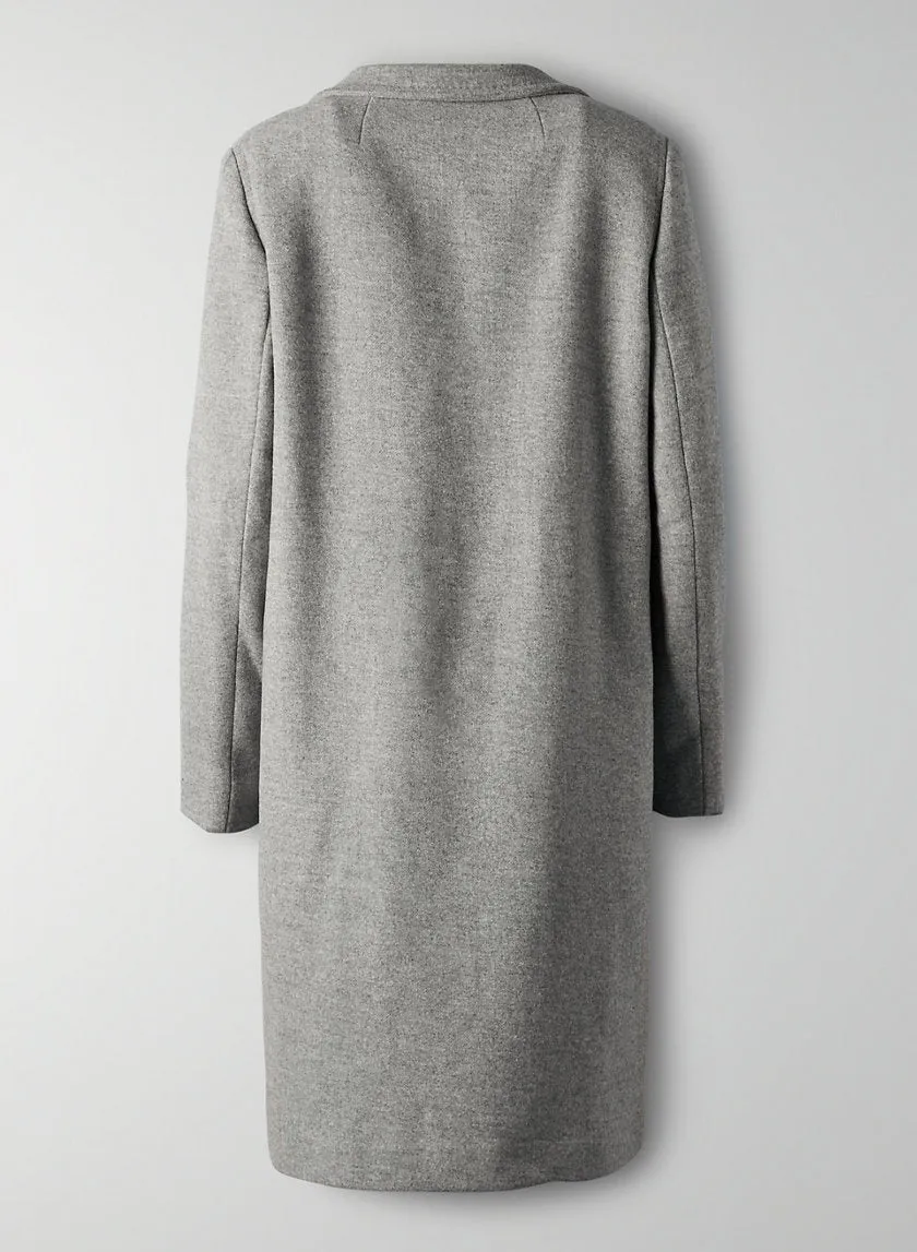 Women Wool Long Coat Gray Color Style