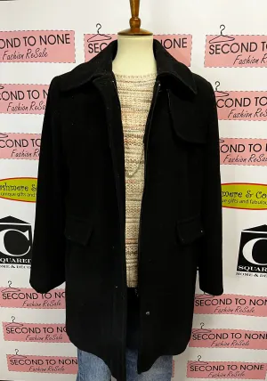 Wool Blend Zip Front Pea Coat (Size 9/10)